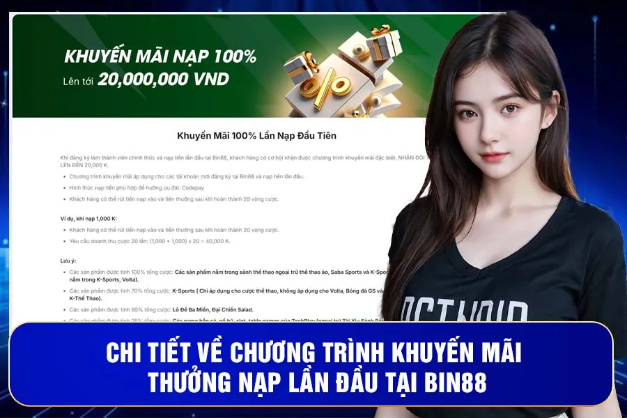 Chi Tiết Về Chương Trình Khuyến Mãi Thưởng Nạp Lần Đầu Tại Bin88
